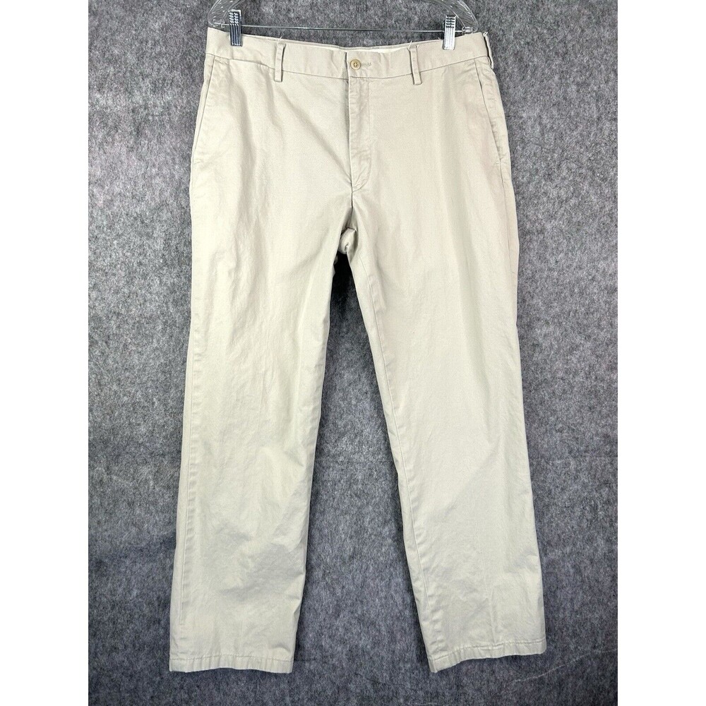 Polo Ralph Lauren Pants Men 35 Beige Straight Flat Front Chino